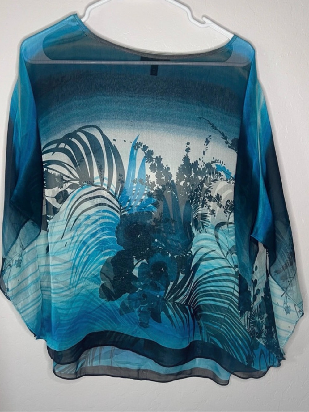 2000’s Women's Floral Breeze Sheer Blouse